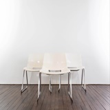 SET OF 3 STACKABLE OVERMAN CHAIRS FROM THE 1960'S